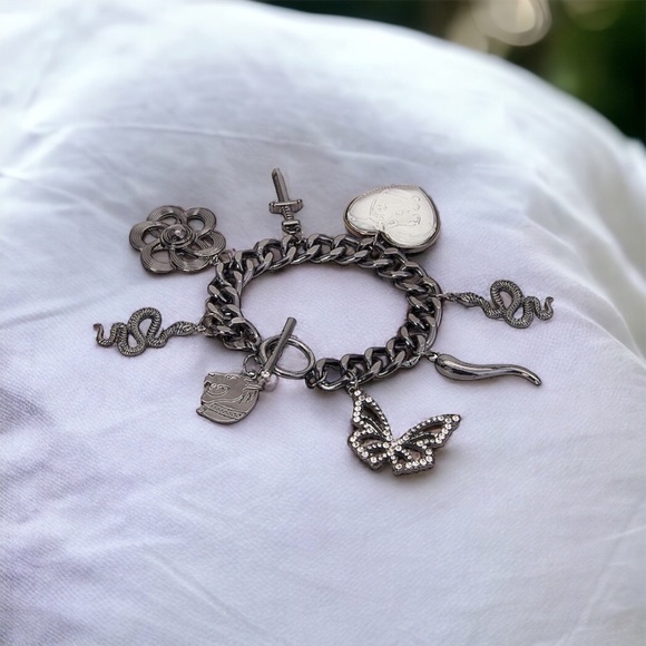 Dundas x Revolve Charlotte Bracelet Gunmetal New - Picture 2 of 6